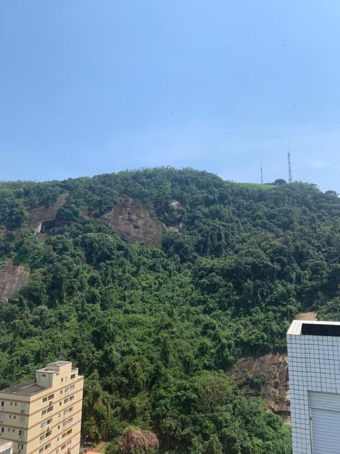 São Vicente Itararé prédio frente mar apto fundo vista parcial Exterior foto